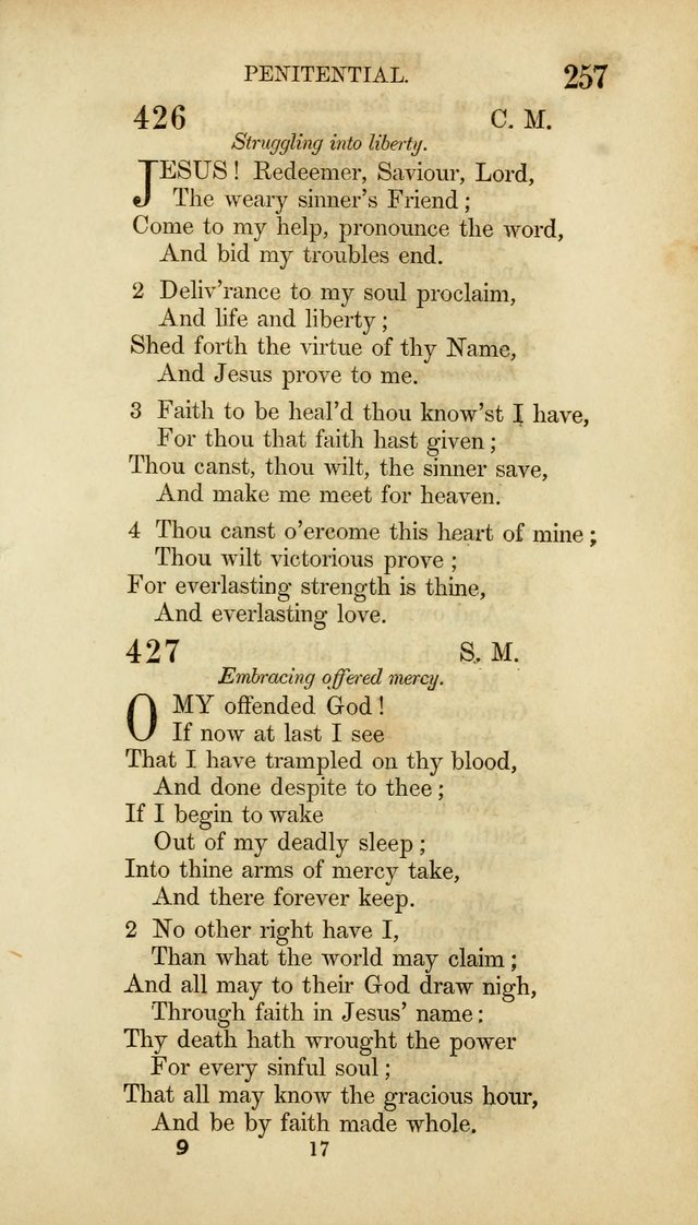 Hymns for the Use of the Methodist Episcopal Church. Rev. ed. page 264