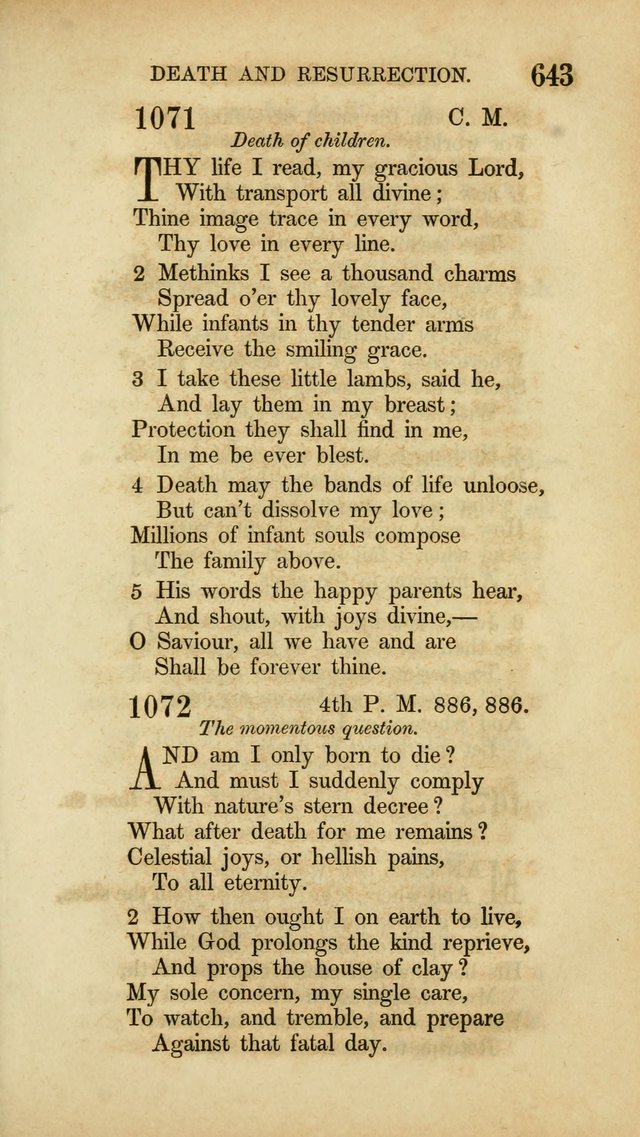 Hymns for the Use of the Methodist Episcopal Church. Rev. ed. page 650