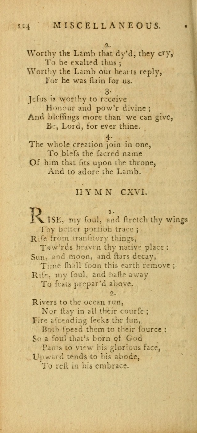 Hymns for the Use of the Society of United Christian Friends: with their constitution annexed page 114