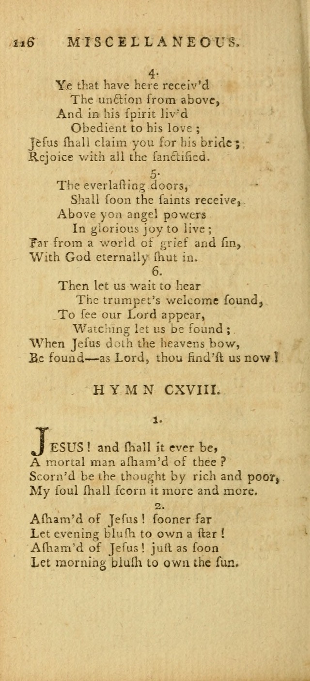 Hymns for the Use of the Society of United Christian Friends: with their constitution annexed page 116