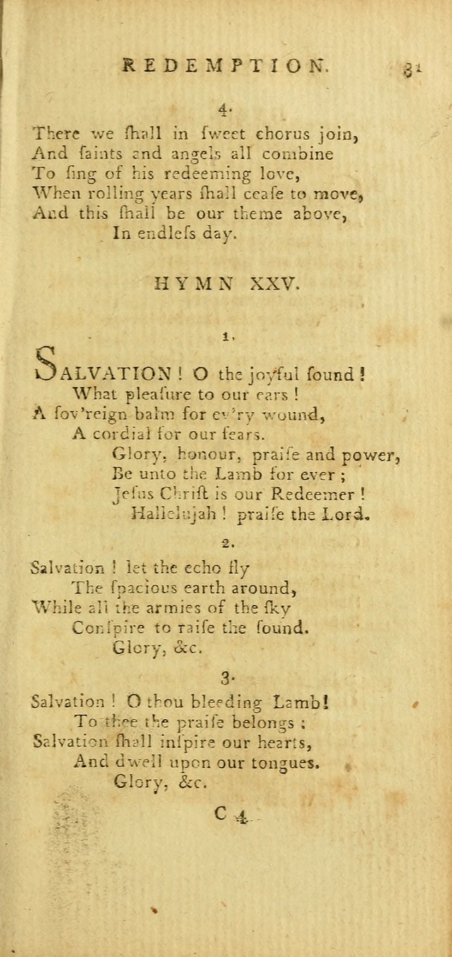 Hymns for the Use of the Society of United Christian Friends: with their constitution annexed page 31