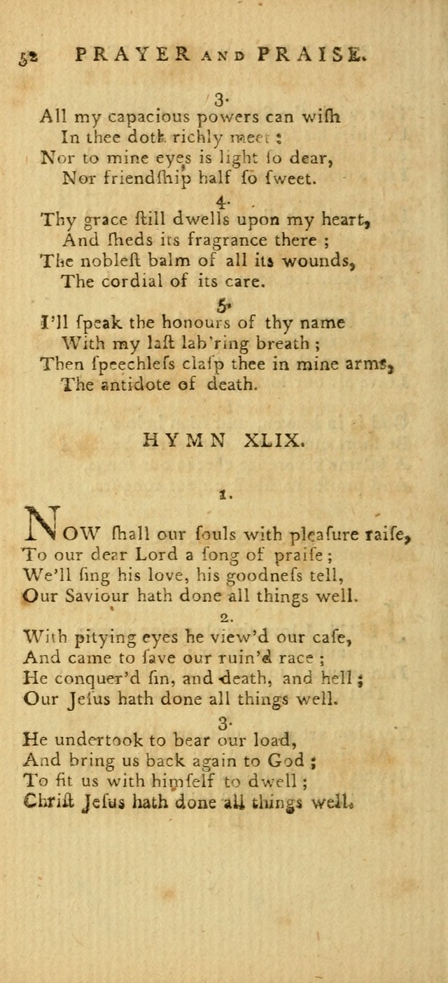 Hymns for the Use of the Society of United Christian Friends: with their constitution annexed page 52