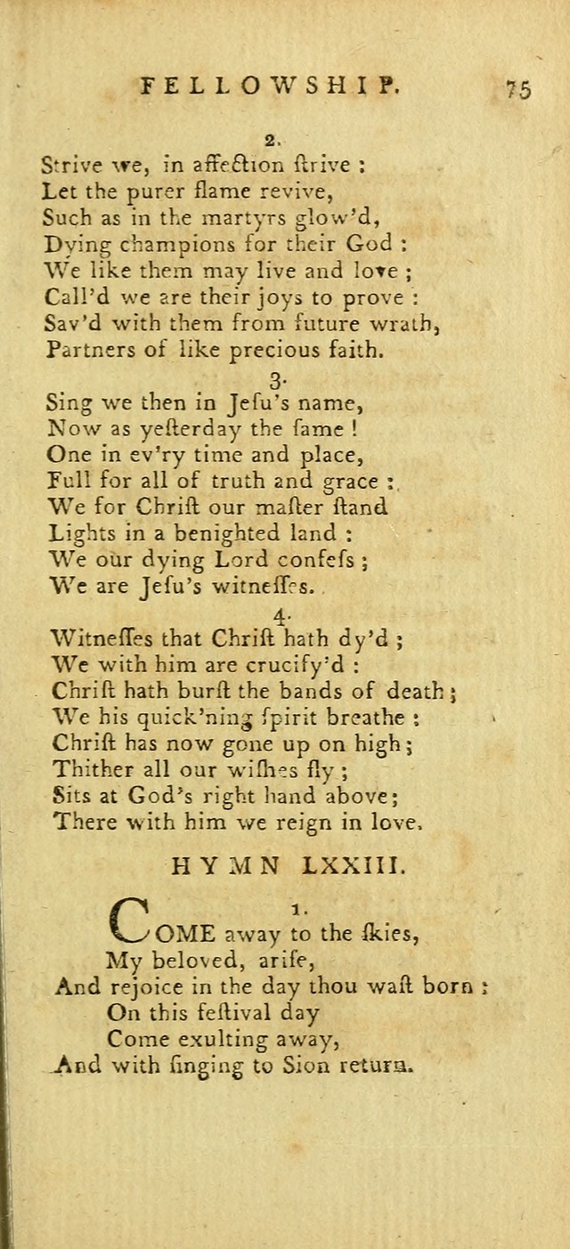 Hymns for the Use of the Society of United Christian Friends: with their constitution annexed page 75