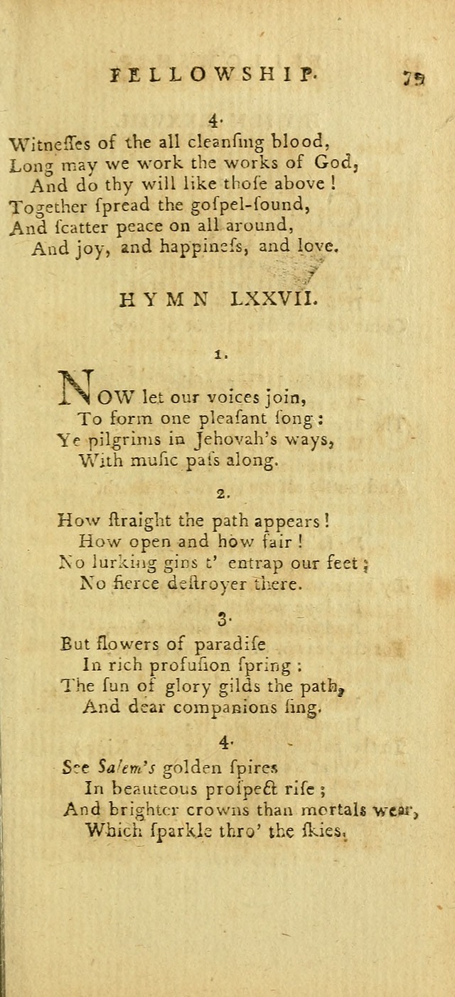 Hymns for the Use of the Society of United Christian Friends: with their constitution annexed page 79