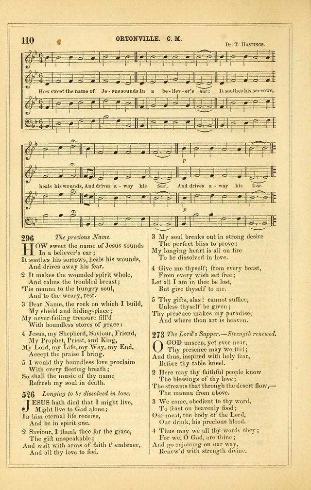 The Heart and Voice: or, Songs of Praise for the Sanctuary: hymn and tune book, designed for congregational singing in the Methodist Episcopal Church, and for congregations generally page 110