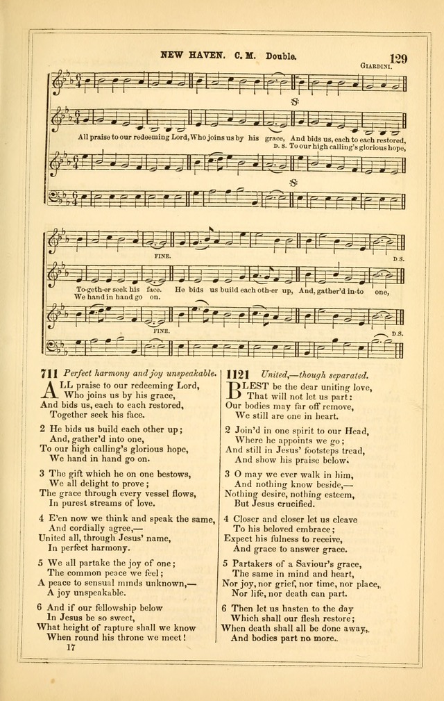 The Heart and Voice: or, Songs of Praise for the Sanctuary: hymn and tune book, designed for congregational singing in the Methodist Episcopal Church, and for congregations generally page 129