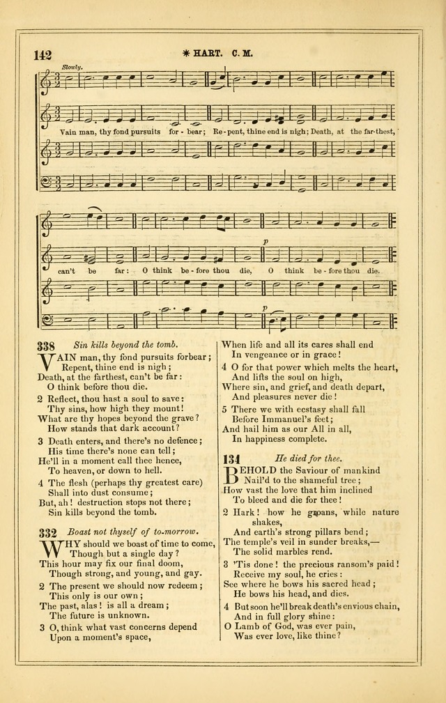 The Heart and Voice: or, Songs of Praise for the Sanctuary: hymn and tune book, designed for congregational singing in the Methodist Episcopal Church, and for congregations generally page 142