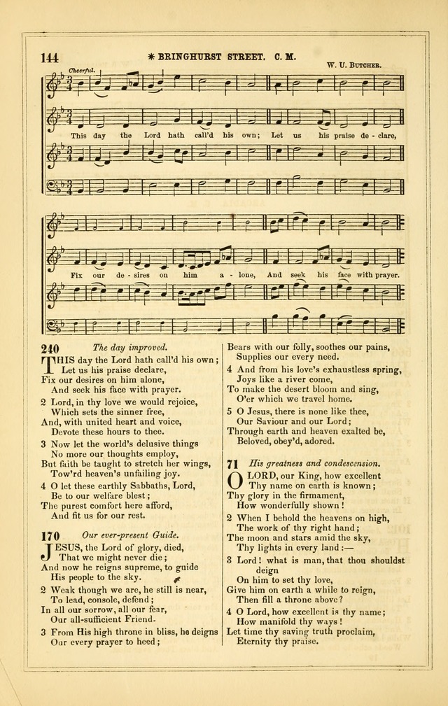 The Heart and Voice: or, Songs of Praise for the Sanctuary: hymn and tune book, designed for congregational singing in the Methodist Episcopal Church, and for congregations generally page 144