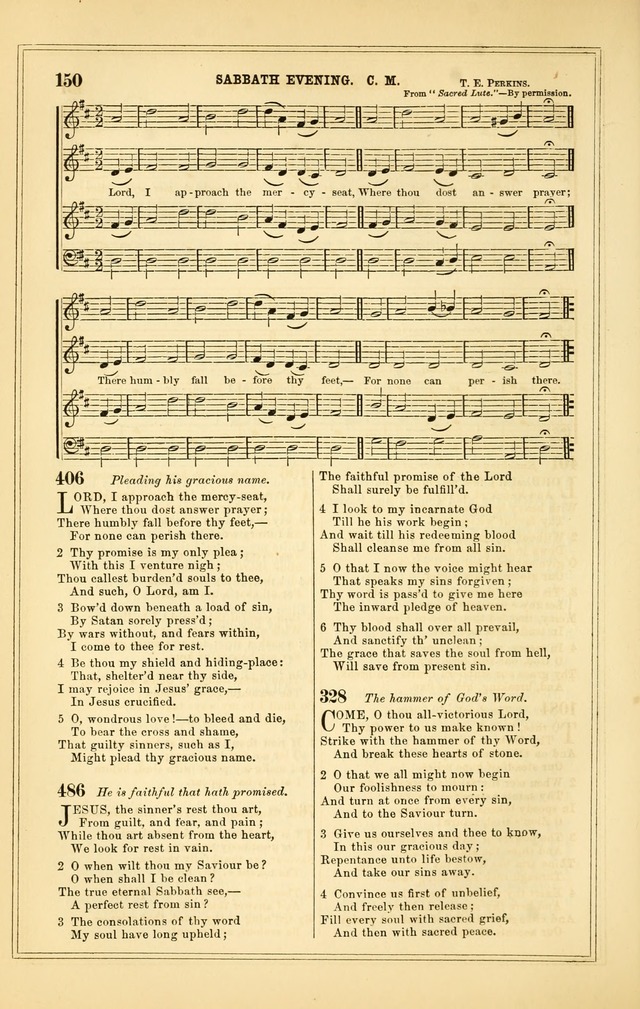 The Heart and Voice: or, Songs of Praise for the Sanctuary: hymn and tune book, designed for congregational singing in the Methodist Episcopal Church, and for congregations generally page 150