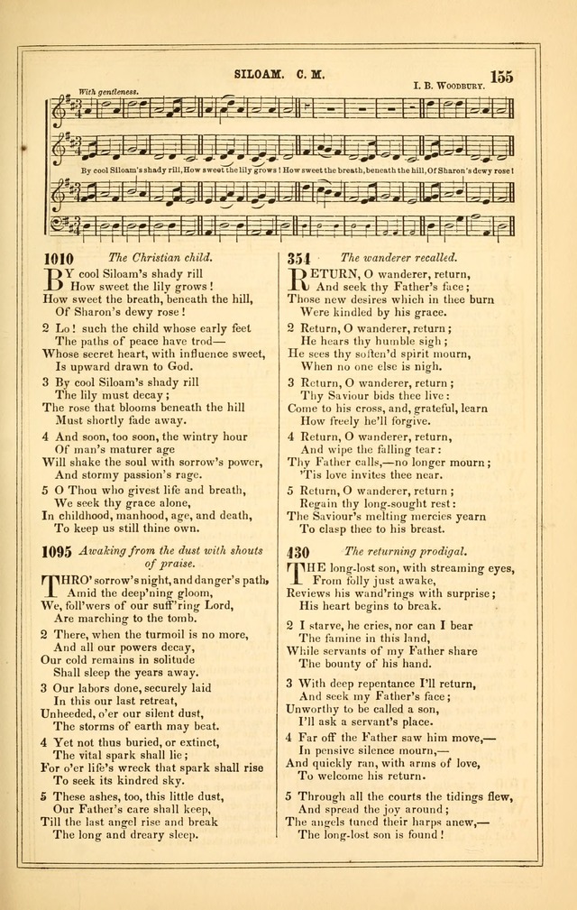 The Heart and Voice: or, Songs of Praise for the Sanctuary: hymn and tune book, designed for congregational singing in the Methodist Episcopal Church, and for congregations generally page 155