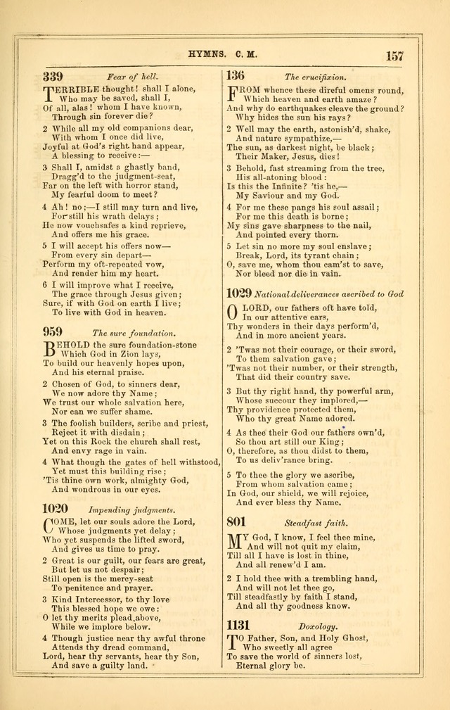 The Heart and Voice: or, Songs of Praise for the Sanctuary: hymn and tune book, designed for congregational singing in the Methodist Episcopal Church, and for congregations generally page 157