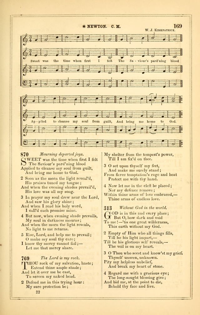 The Heart and Voice: or, Songs of Praise for the Sanctuary: hymn and tune book, designed for congregational singing in the Methodist Episcopal Church, and for congregations generally page 169