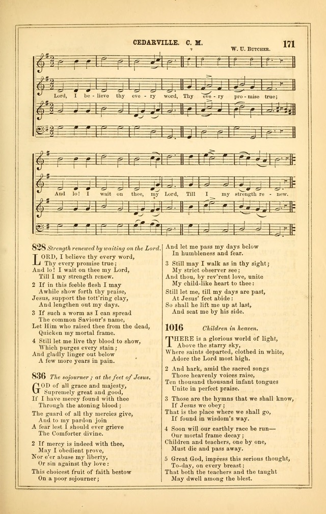 The Heart and Voice: or, Songs of Praise for the Sanctuary: hymn and tune book, designed for congregational singing in the Methodist Episcopal Church, and for congregations generally page 171