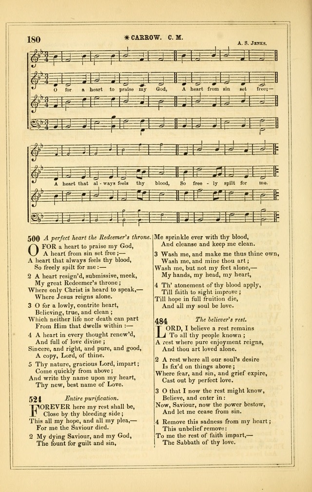 The Heart and Voice: or, Songs of Praise for the Sanctuary: hymn and tune book, designed for congregational singing in the Methodist Episcopal Church, and for congregations generally page 180