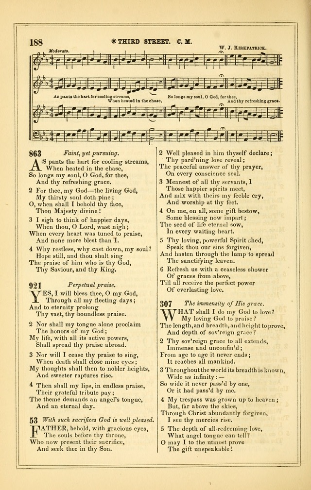 The Heart and Voice: or, Songs of Praise for the Sanctuary: hymn and tune book, designed for congregational singing in the Methodist Episcopal Church, and for congregations generally page 188