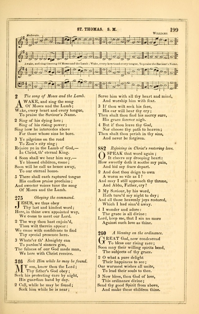 The Heart and Voice: or, Songs of Praise for the Sanctuary: hymn and tune book, designed for congregational singing in the Methodist Episcopal Church, and for congregations generally page 199