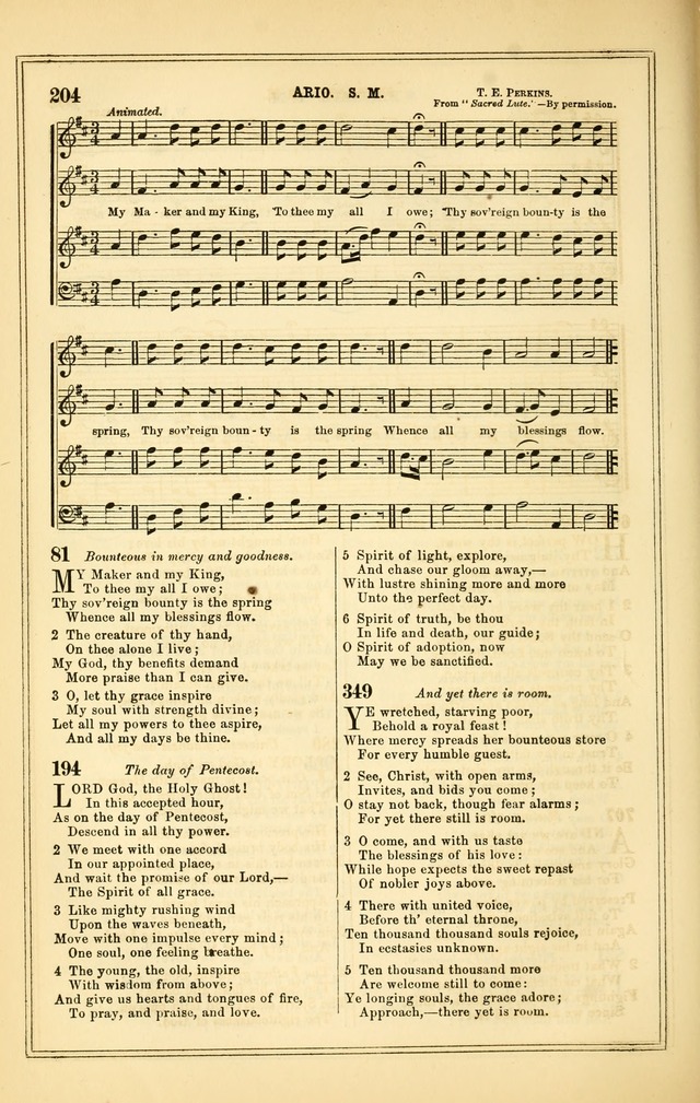 The Heart and Voice: or, Songs of Praise for the Sanctuary: hymn and tune book, designed for congregational singing in the Methodist Episcopal Church, and for congregations generally page 204