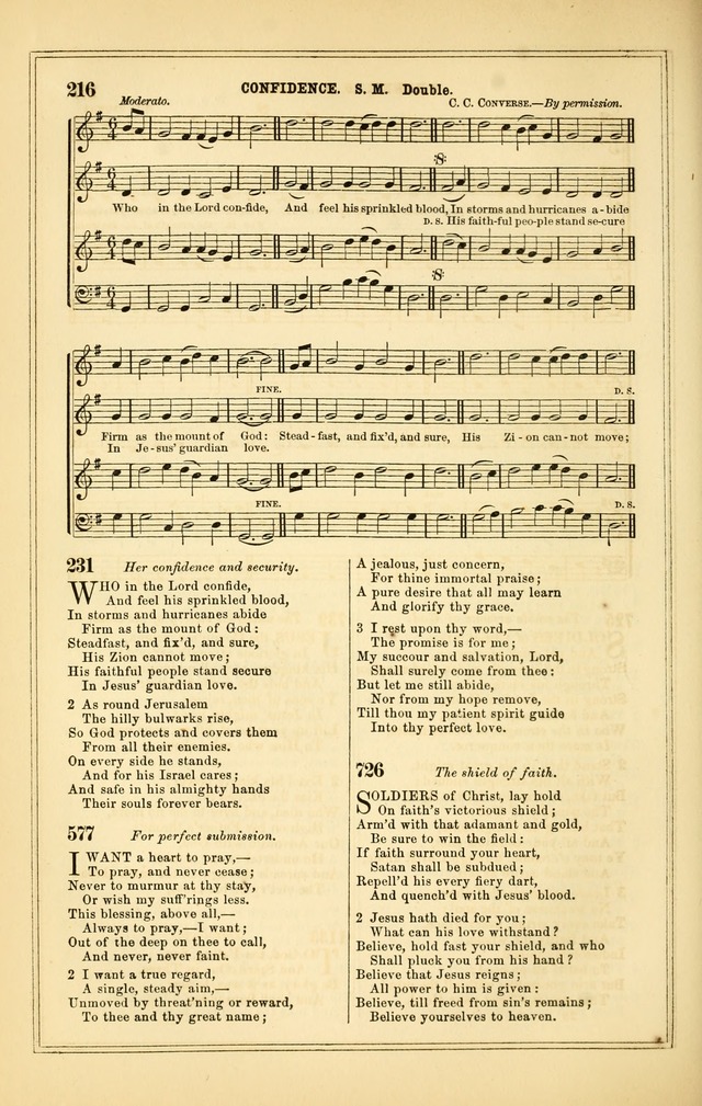 The Heart and Voice: or, Songs of Praise for the Sanctuary: hymn and tune book, designed for congregational singing in the Methodist Episcopal Church, and for congregations generally page 216