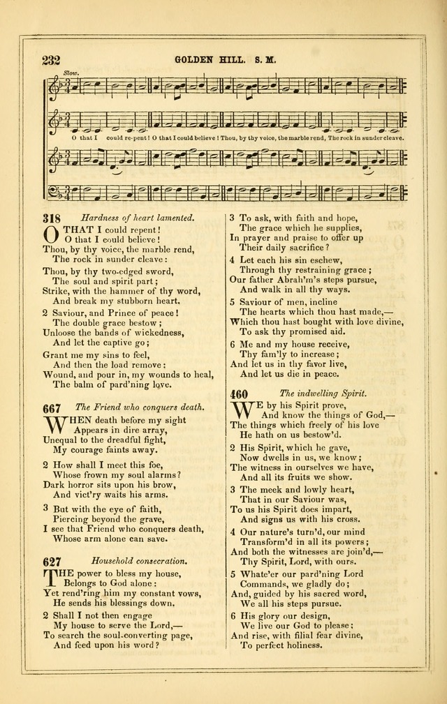 The Heart and Voice: or, Songs of Praise for the Sanctuary: hymn and tune book, designed for congregational singing in the Methodist Episcopal Church, and for congregations generally page 232