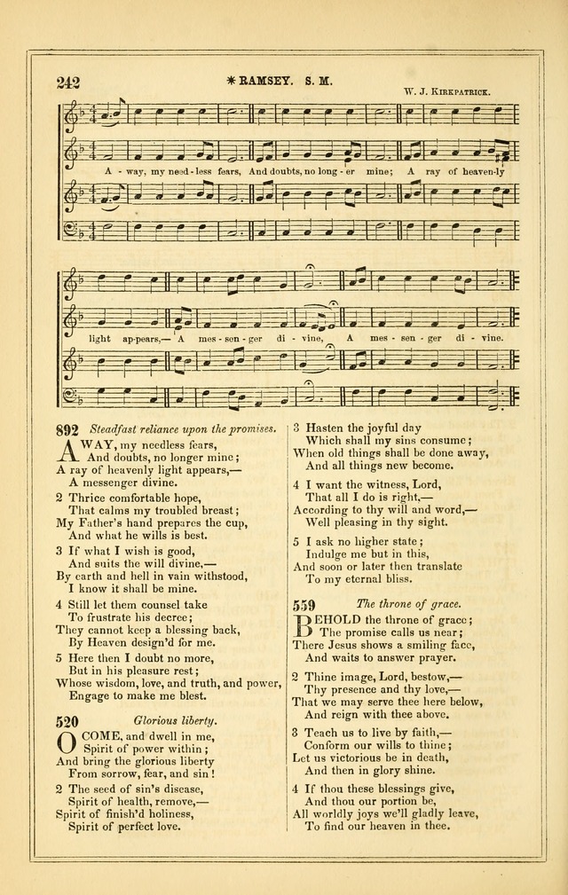 The Heart and Voice: or, Songs of Praise for the Sanctuary: hymn and tune book, designed for congregational singing in the Methodist Episcopal Church, and for congregations generally page 242