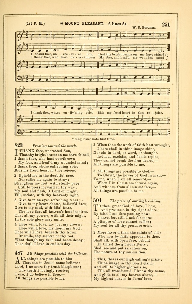 The Heart and Voice: or, Songs of Praise for the Sanctuary: hymn and tune book, designed for congregational singing in the Methodist Episcopal Church, and for congregations generally page 251