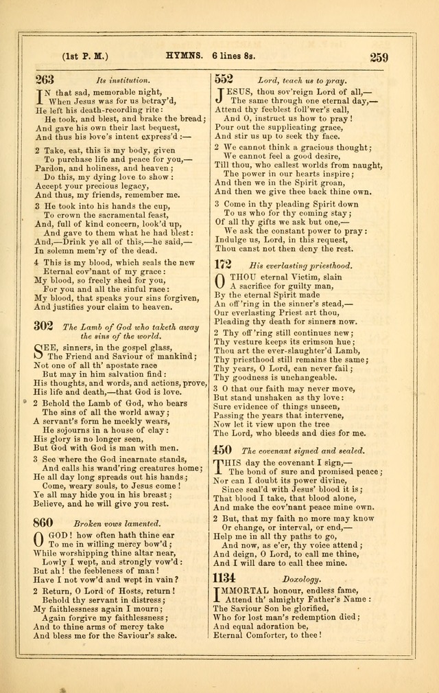 The Heart and Voice: or, Songs of Praise for the Sanctuary: hymn and tune book, designed for congregational singing in the Methodist Episcopal Church, and for congregations generally page 259