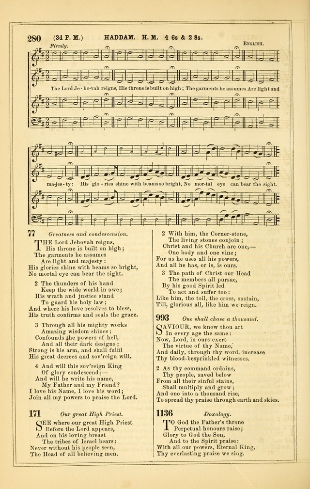 The Heart and Voice: or, Songs of Praise for the Sanctuary: hymn and tune book, designed for congregational singing in the Methodist Episcopal Church, and for congregations generally page 280