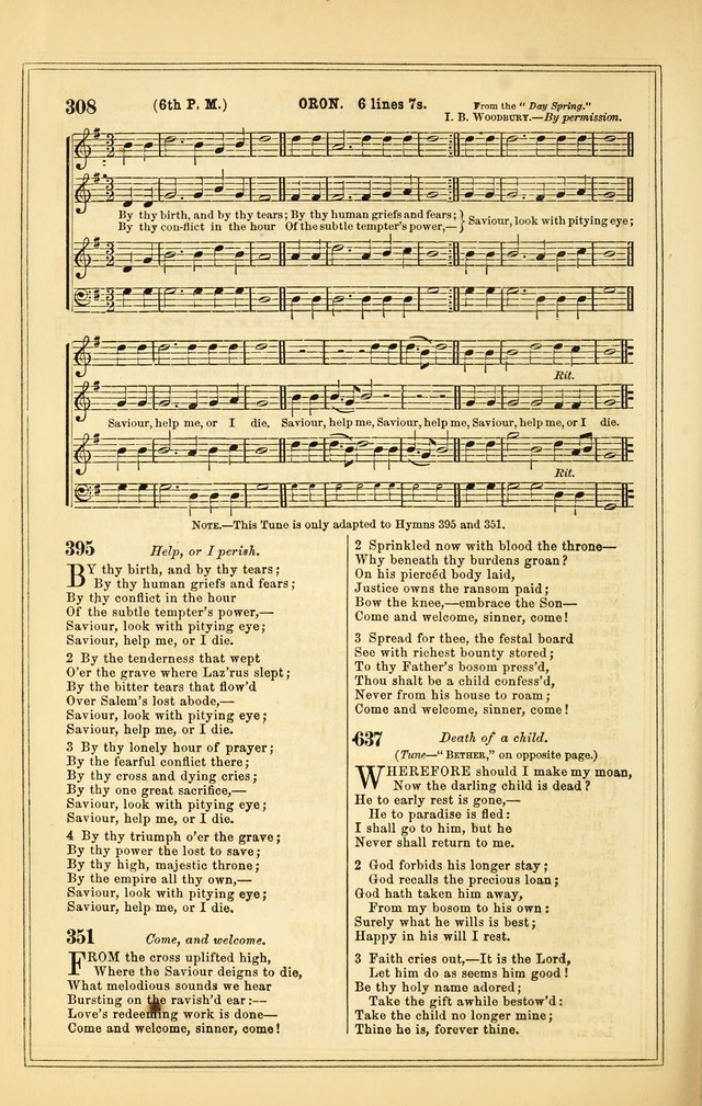 The Heart and Voice: or, Songs of Praise for the Sanctuary: hymn and tune book, designed for congregational singing in the Methodist Episcopal Church, and for congregations generally page 308