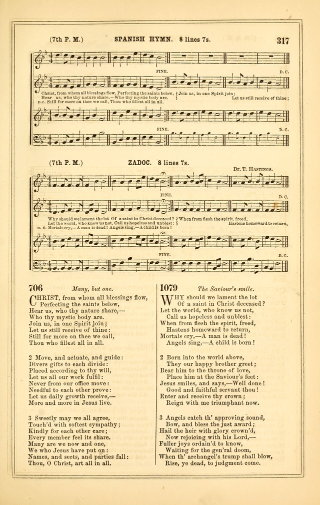 The Heart and Voice: or, Songs of Praise for the Sanctuary: hymn and tune book, designed for congregational singing in the Methodist Episcopal Church, and for congregations generally page 317