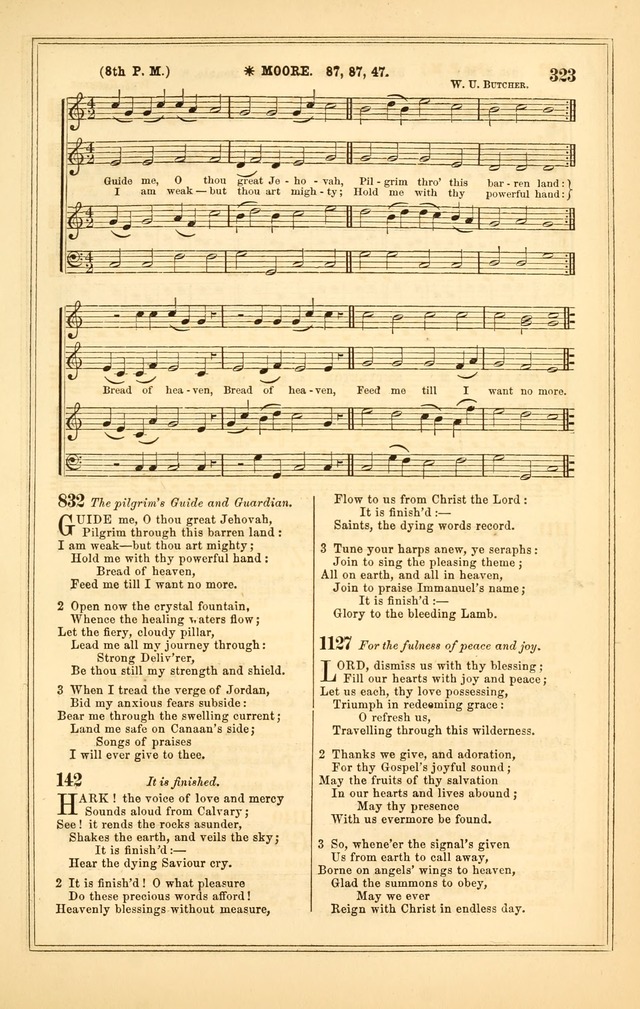 The Heart and Voice: or, Songs of Praise for the Sanctuary: hymn and tune book, designed for congregational singing in the Methodist Episcopal Church, and for congregations generally page 323