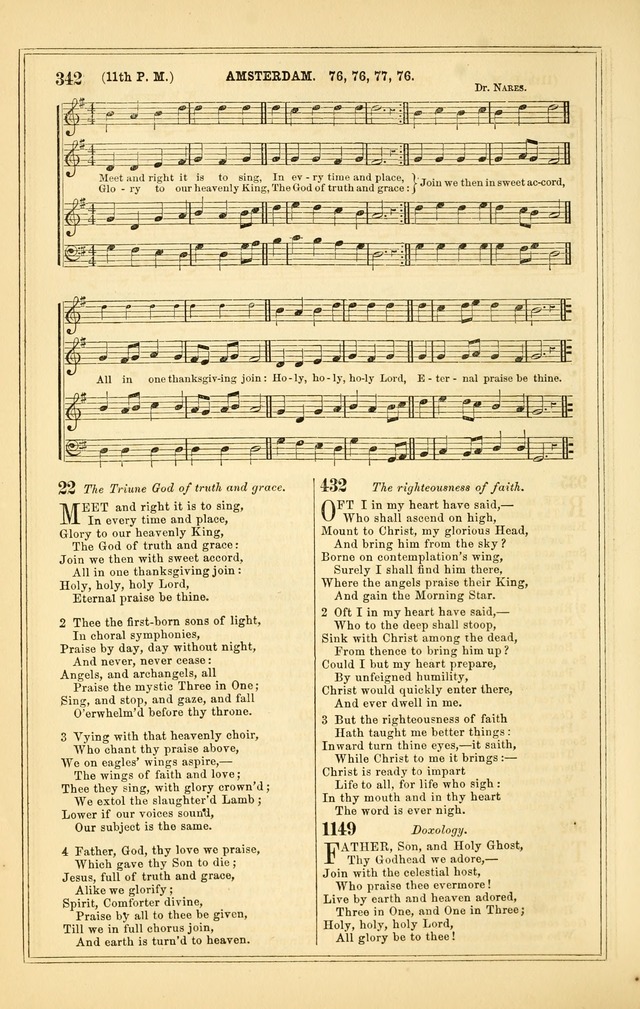 The Heart and Voice: or, Songs of Praise for the Sanctuary: hymn and tune book, designed for congregational singing in the Methodist Episcopal Church, and for congregations generally page 342