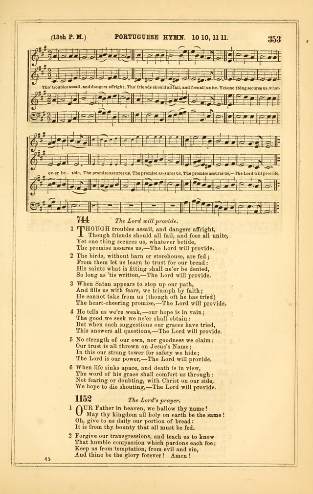 The Heart and Voice: or, Songs of Praise for the Sanctuary: hymn and tune book, designed for congregational singing in the Methodist Episcopal Church, and for congregations generally page 353