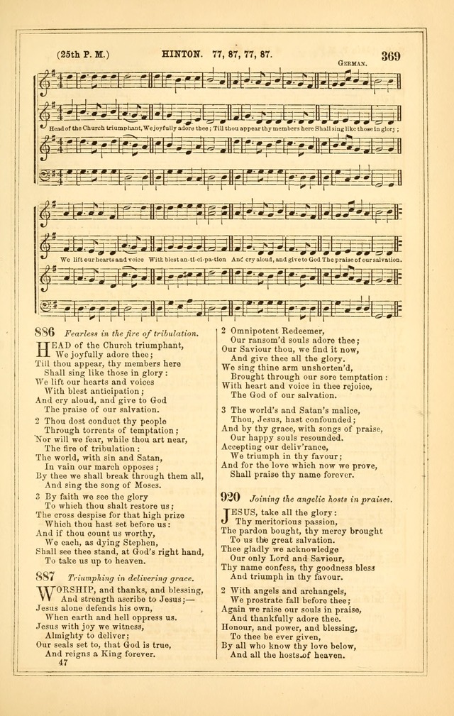 The Heart and Voice: or, Songs of Praise for the Sanctuary: hymn and tune book, designed for congregational singing in the Methodist Episcopal Church, and for congregations generally page 369