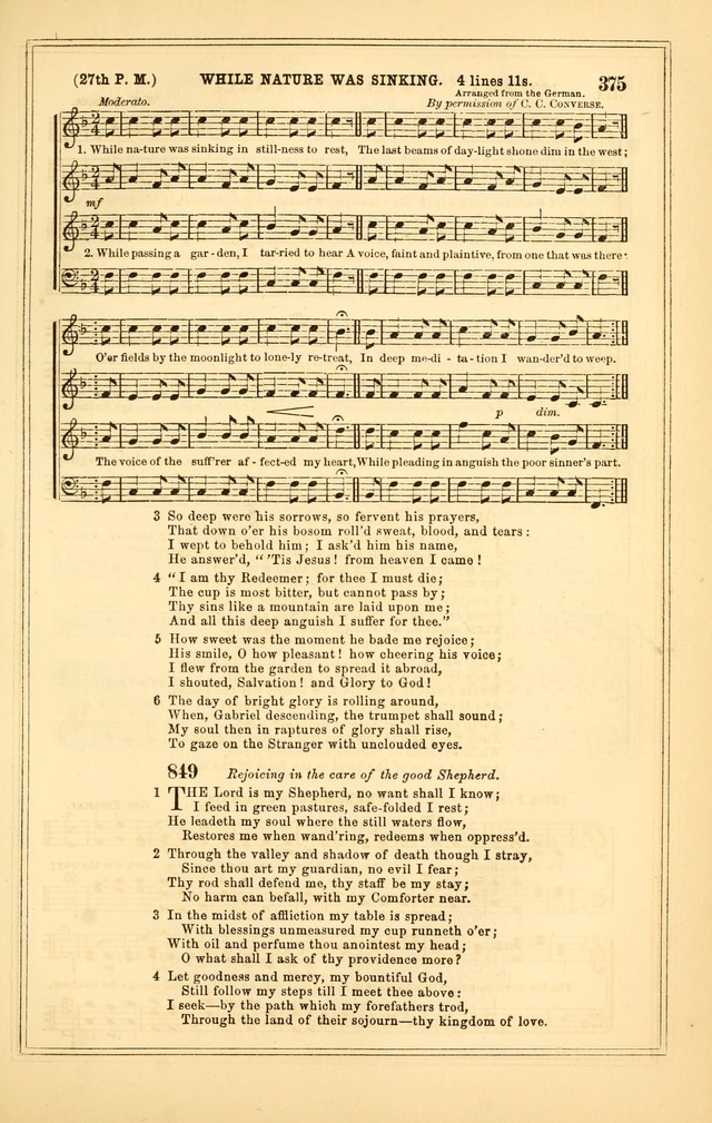 The Heart and Voice: or, Songs of Praise for the Sanctuary: hymn and tune book, designed for congregational singing in the Methodist Episcopal Church, and for congregations generally page 375