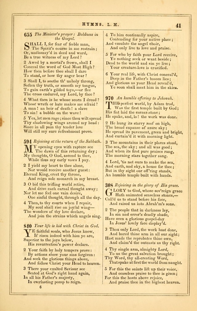 The Heart and Voice: or, Songs of Praise for the Sanctuary: hymn and tune book, designed for congregational singing in the Methodist Episcopal Church, and for congregations generally page 41