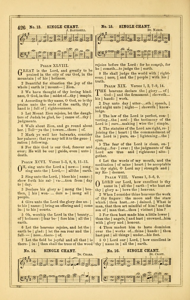 The Heart and Voice: or, Songs of Praise for the Sanctuary: hymn and tune book, designed for congregational singing in the Methodist Episcopal Church, and for congregations generally page 426