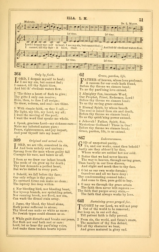 The Heart and Voice: or, Songs of Praise for the Sanctuary: hymn and tune book, designed for congregational singing in the Methodist Episcopal Church, and for congregations generally page 51