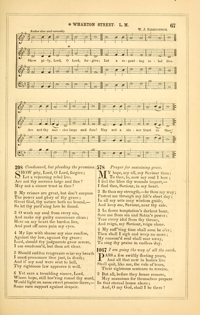 The Heart and Voice: or, Songs of Praise for the Sanctuary: hymn and tune book, designed for congregational singing in the Methodist Episcopal Church, and for congregations generally page 67