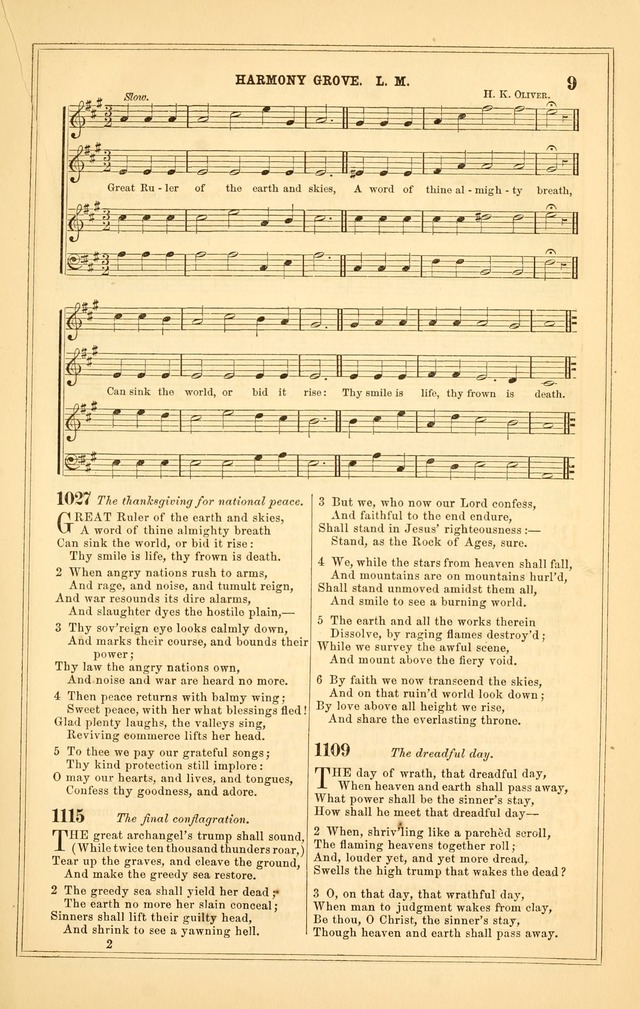 The Heart and Voice: or, Songs of Praise for the Sanctuary: hymn and tune book, designed for congregational singing in the Methodist Episcopal Church, and for congregations generally page 9