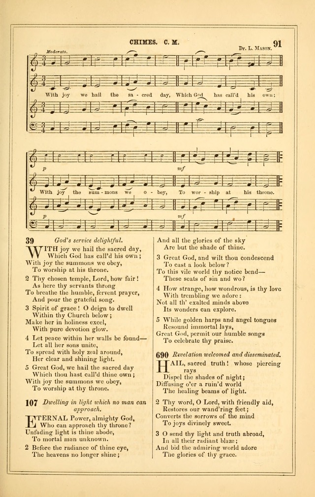 The Heart and Voice: or, Songs of Praise for the Sanctuary: hymn and tune book, designed for congregational singing in the Methodist Episcopal Church, and for congregations generally page 91