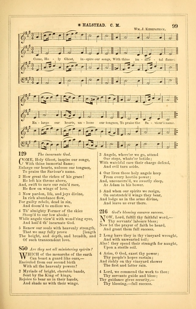 The Heart and Voice: or, Songs of Praise for the Sanctuary: hymn and tune book, designed for congregational singing in the Methodist Episcopal Church, and for congregations generally page 99