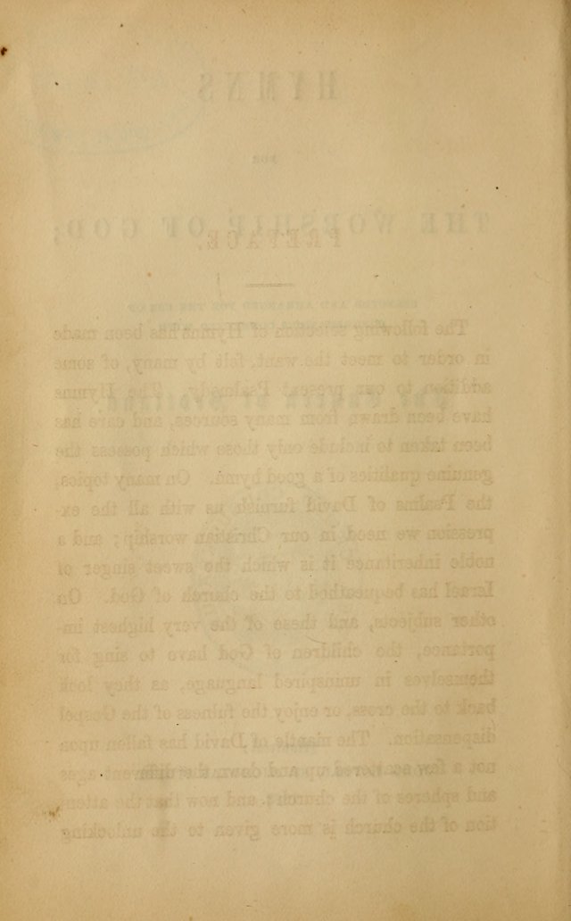 Hymns for the Worship of God: selected and arranged for the congregations connected with the Church of Scotland page vi