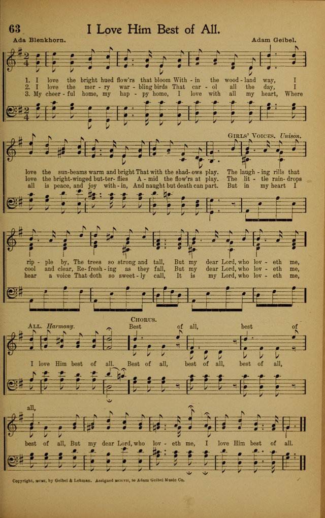 Hymns We Love, for Sunday Schools and All Devotional Meetings page 63