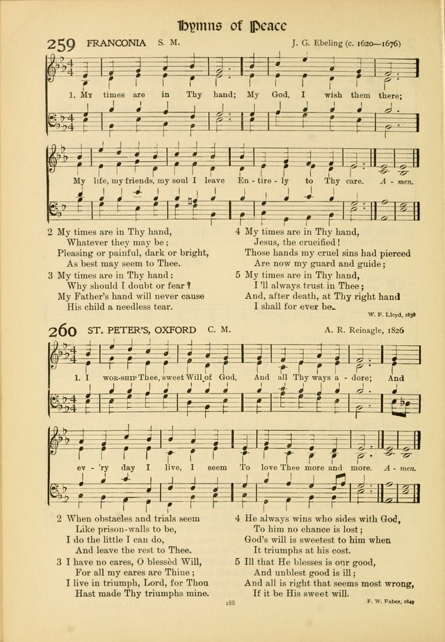 Hymns of Worship and Service. (Chapel ed.) page 188