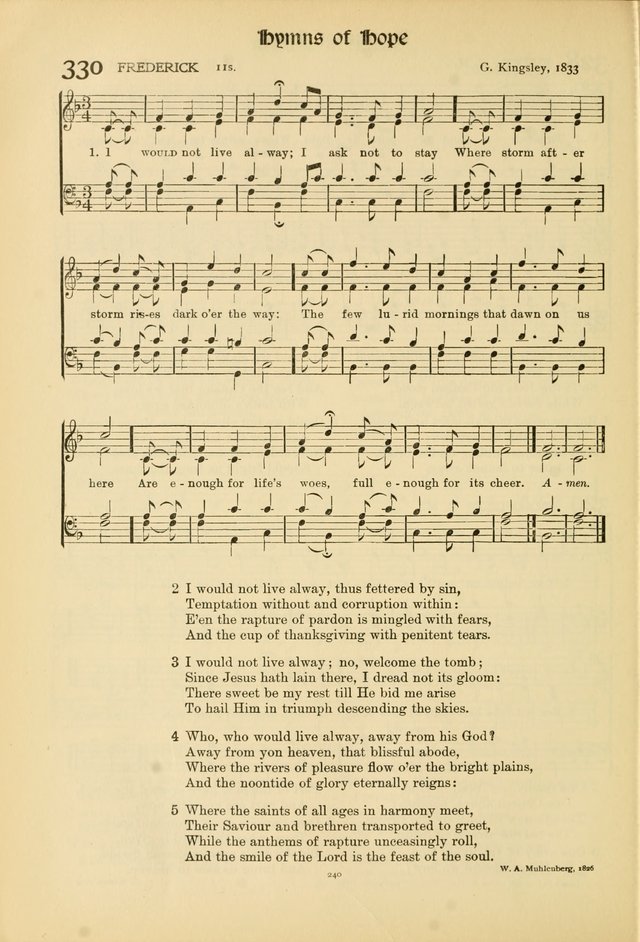 Hymns of Worship and Service. (Chapel ed.) page 240