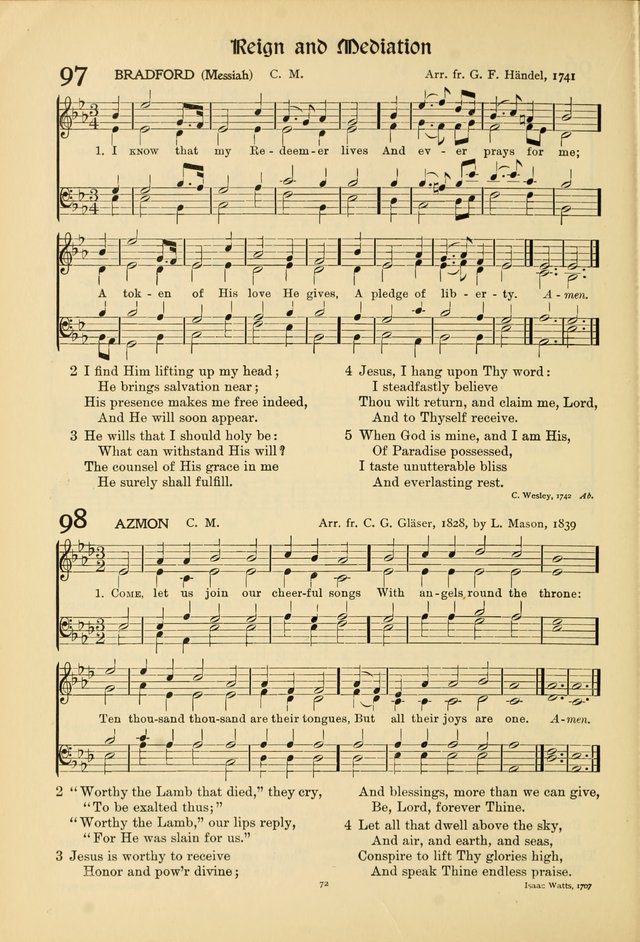 Hymns of Worship and Service. (Chapel ed.) page 72