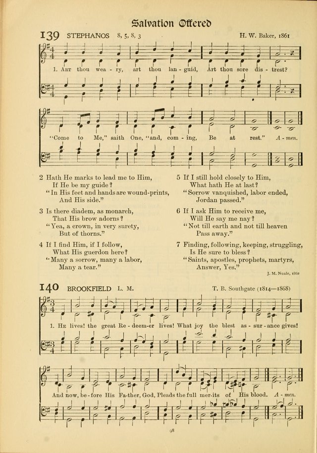 Hymns of Worship and Service. (Chapel ed.) page 98