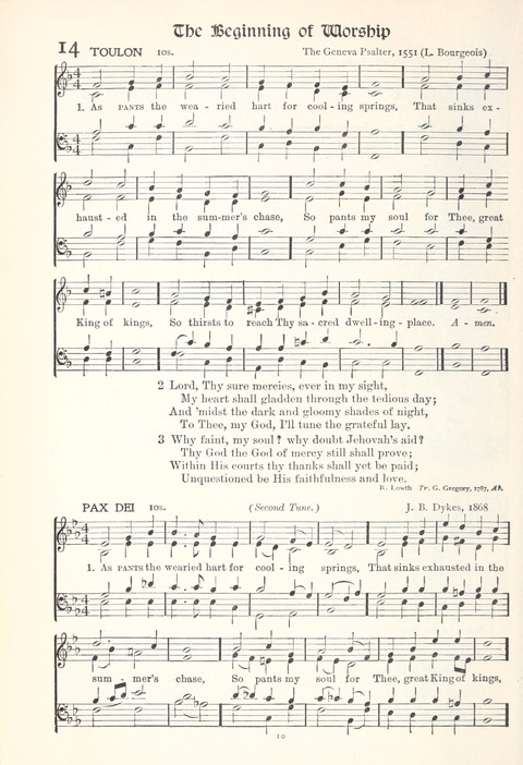 Hymns of Worship and Service: College Edition page 10