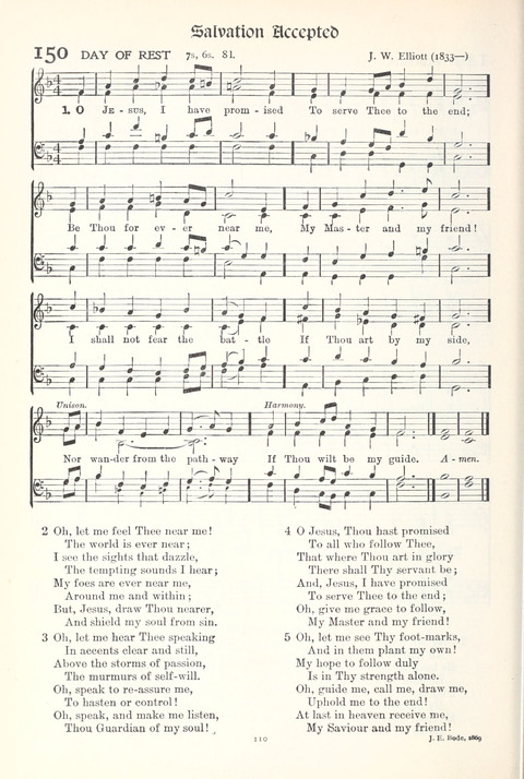 Hymns of Worship and Service: College Edition page 110