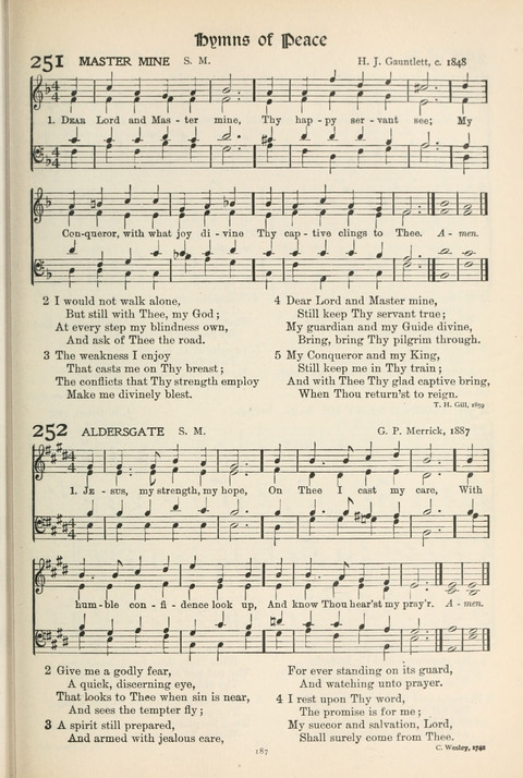 Hymns of Worship and Service: College Edition page 187